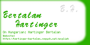 bertalan hartinger business card